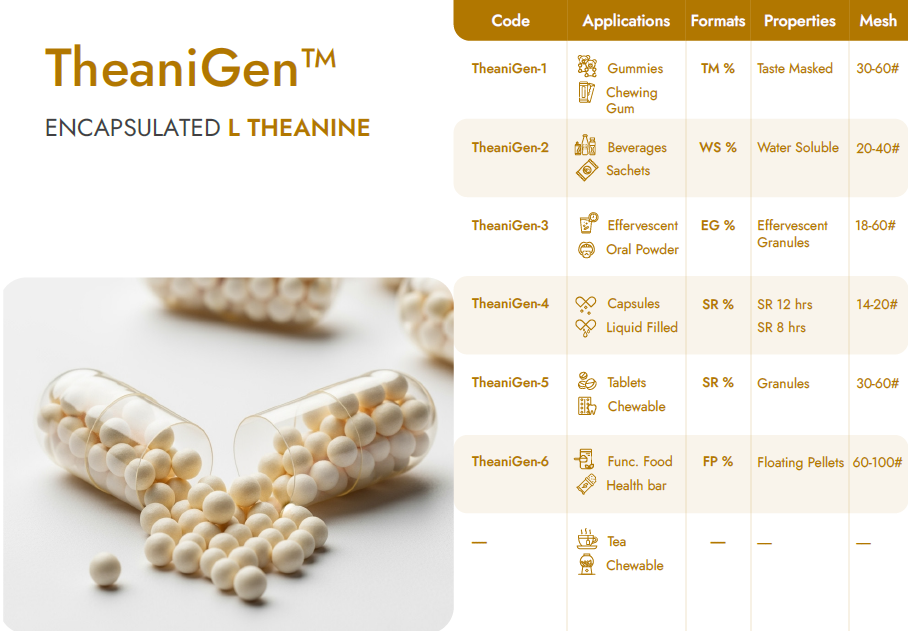 Encapsulated L-Theanine Beadlets