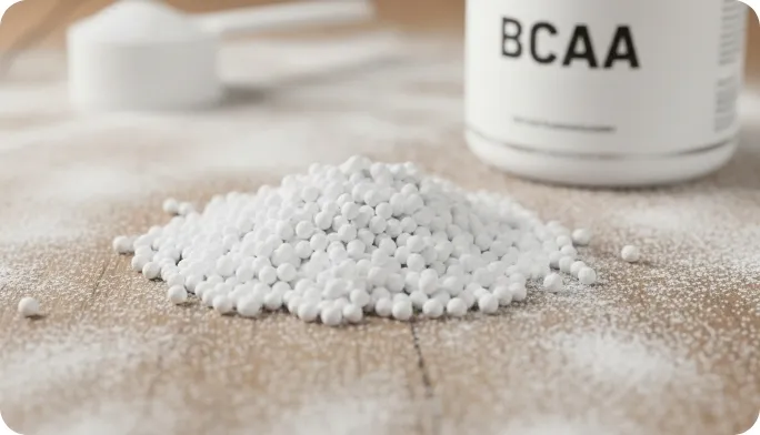 Encapsulated Branched Chain Amino Acid Beadlets