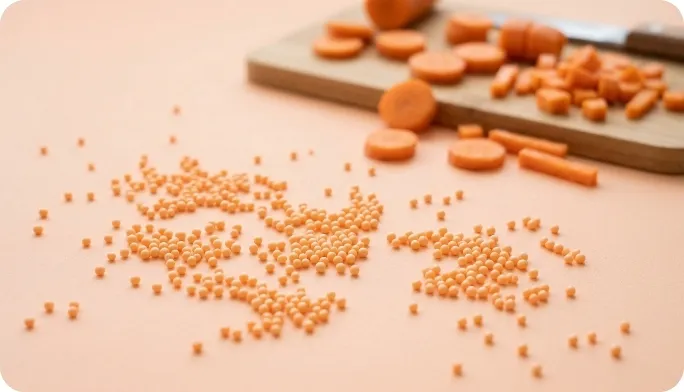 Encapsulated Carrot Fiber Beadlets
