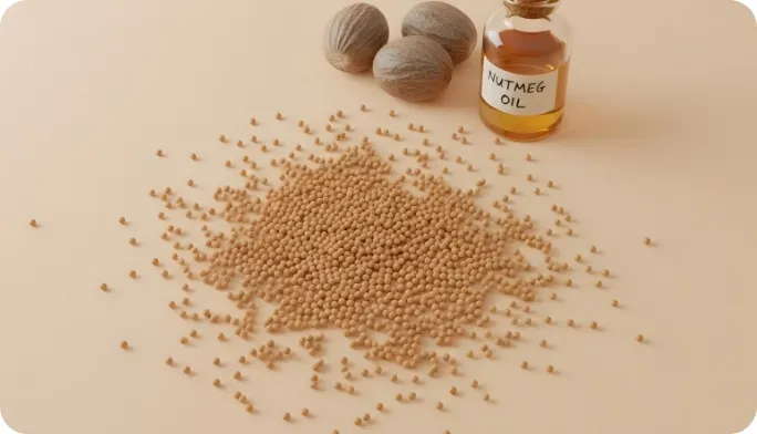 Encapsulated Nutmeg Oil Beadlets