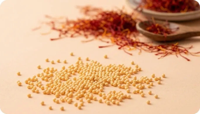 Encapsulated Saffron Beadlets