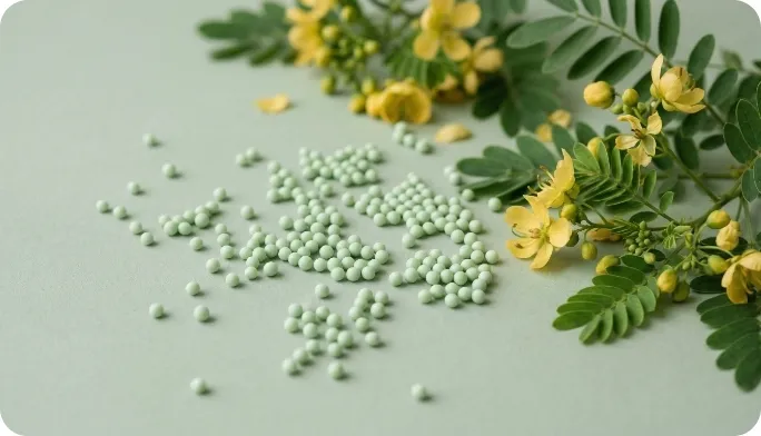 Encapsulated Senna Leaves Extract Beadlets